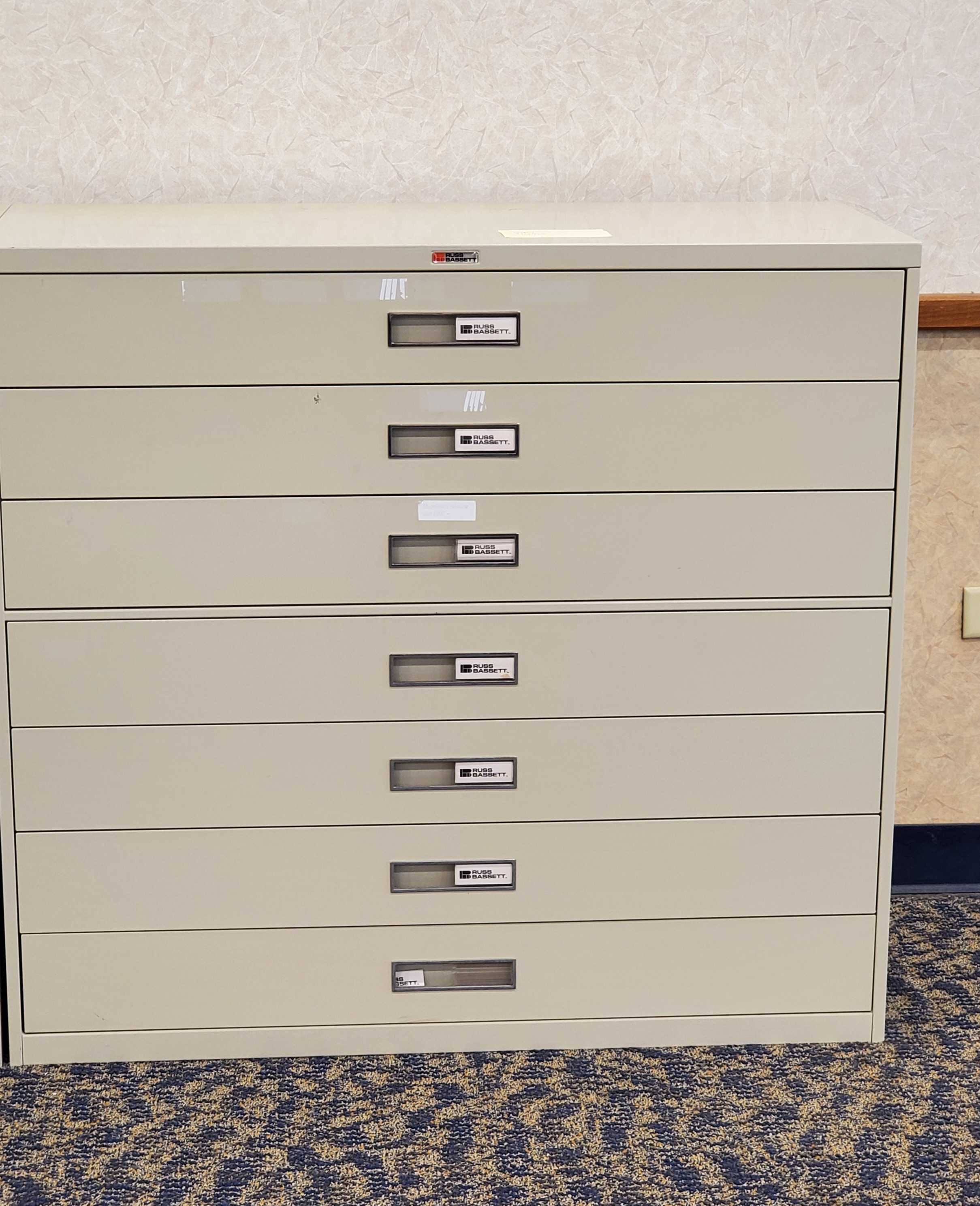 7 drawer microfilm microfiche cabinet reaching across illinois